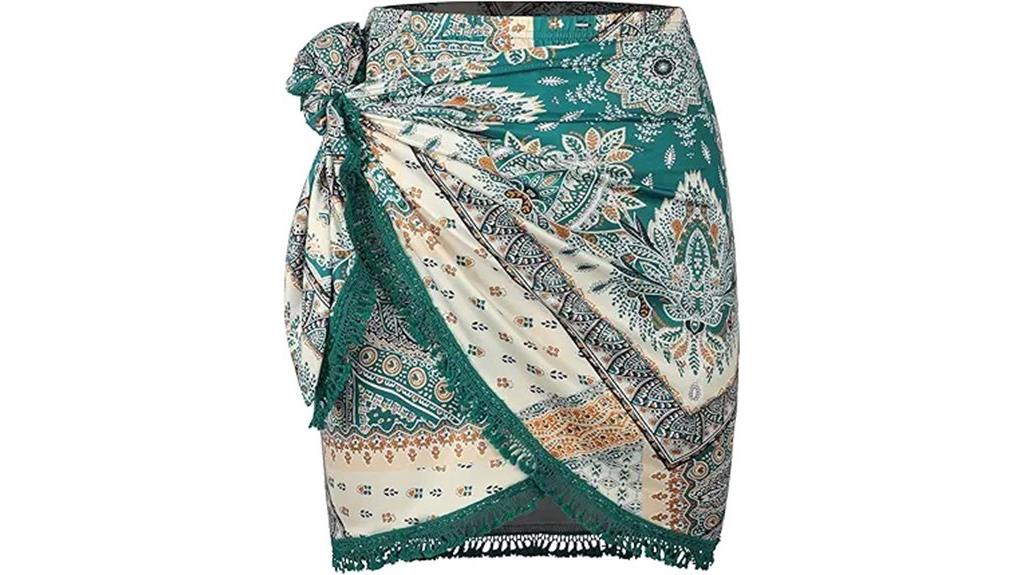 boho tassel mini skirt