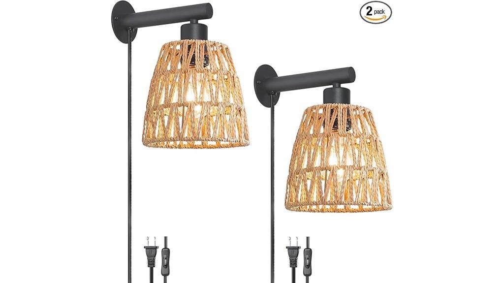 boho wall sconce set