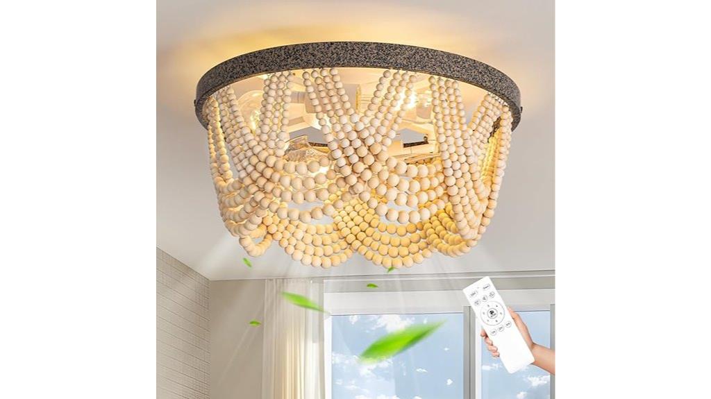 boho wooden ceiling fan