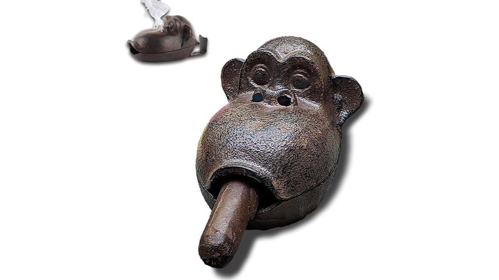 cast iron monkey ashtray