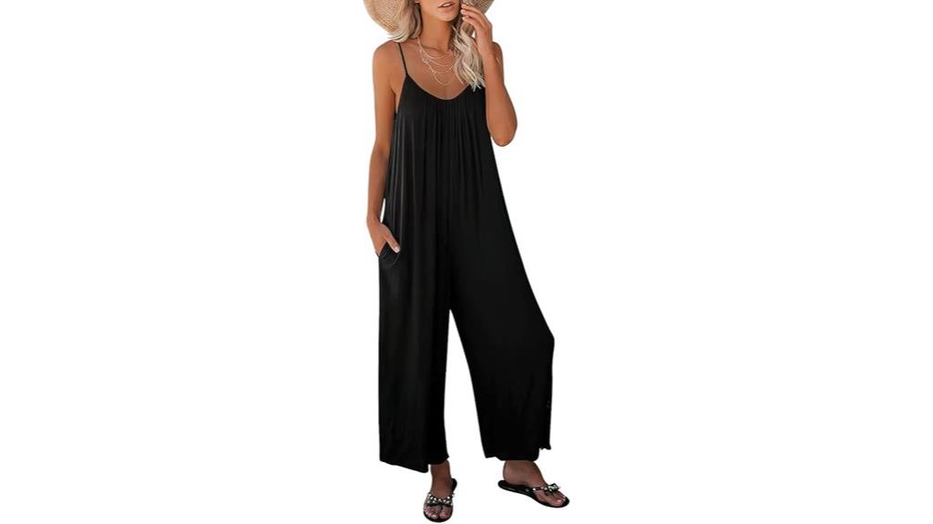 casual sleeveless spaghetti jumpsuit
