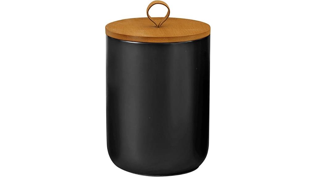 ceramic jars with wood