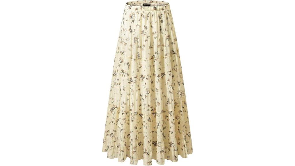 chiffon pleated maxi skirt