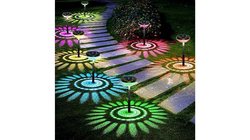 color changing solar pathway lights