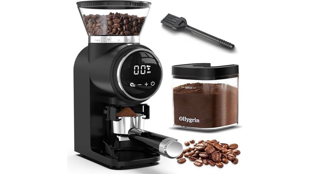conical burr touchscreen grinder