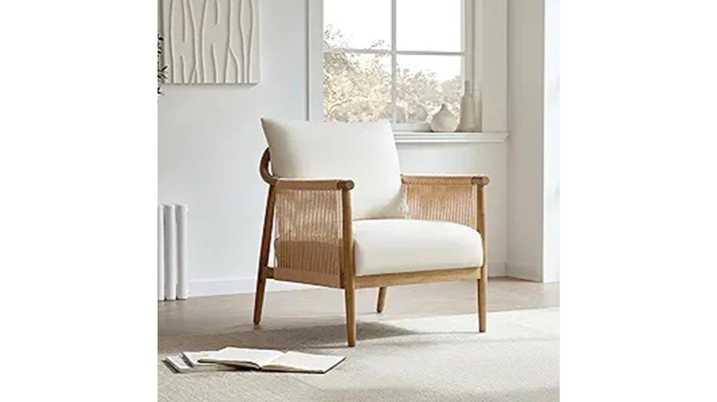 cream braid armchair style