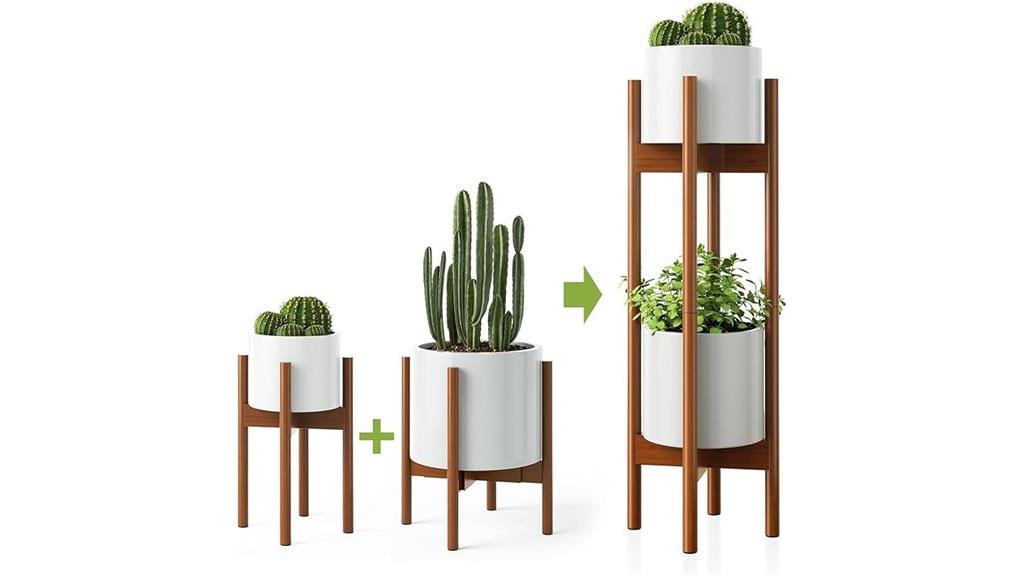 double tier indoor plant stands