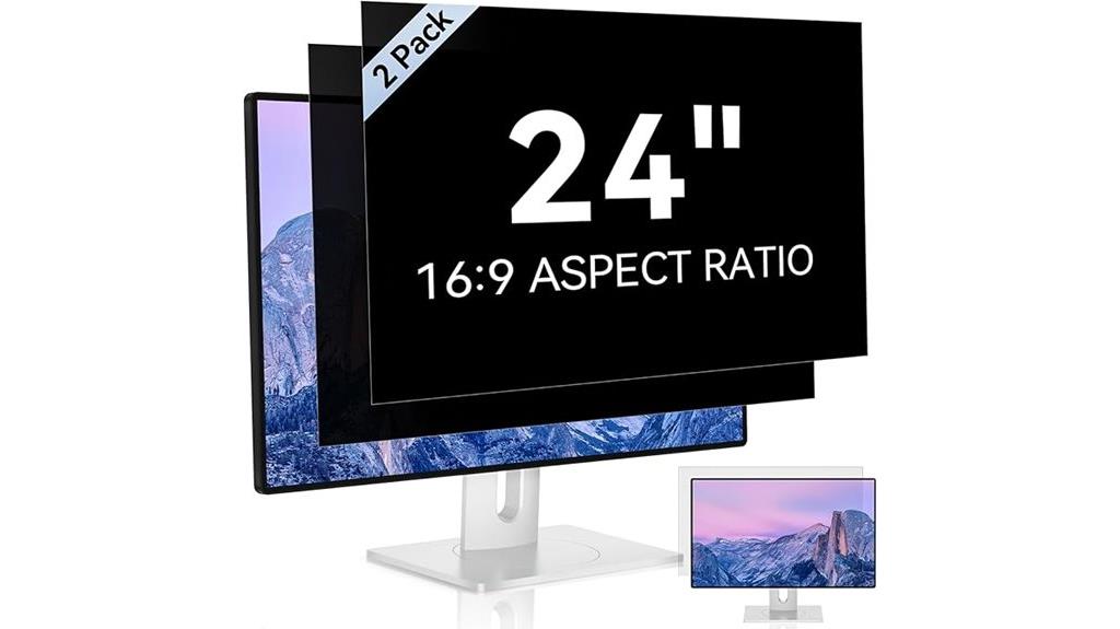 dual 24 inch privacy screens