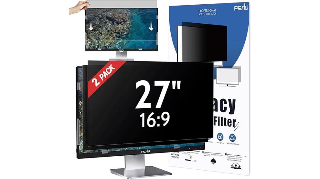 dual 27 inch privacy screens
