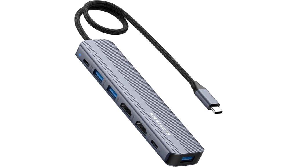 dual 4k hdmi usb c hub