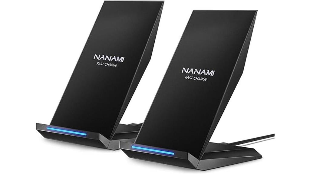 dual qi wireless charging stands