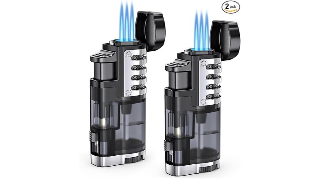 dual refillable torch lighters