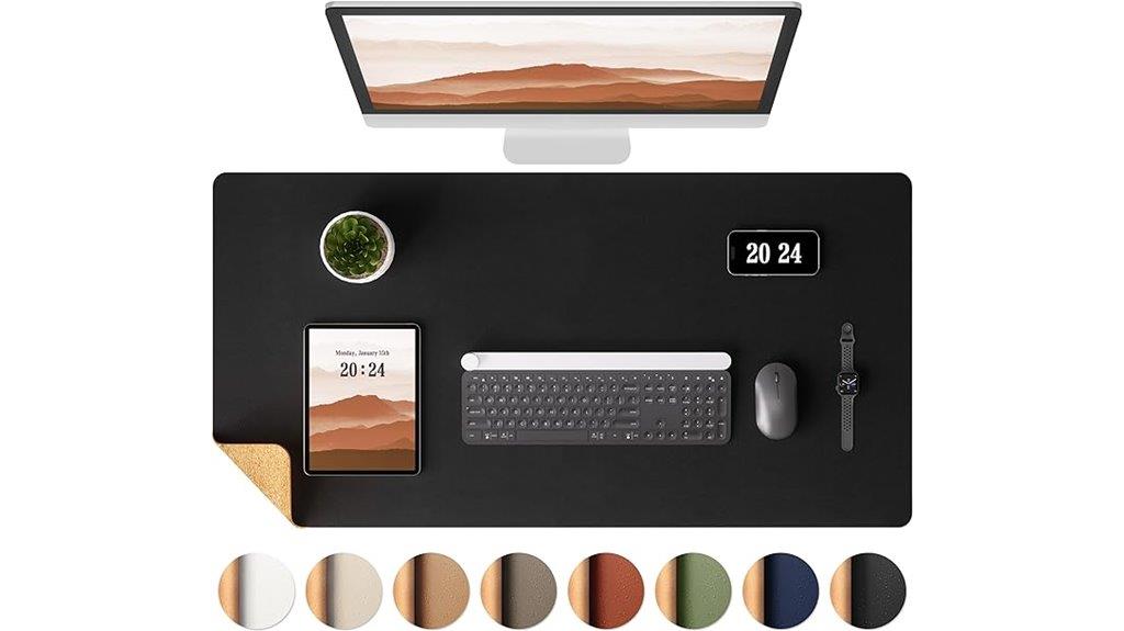 dual sided leather desk pad