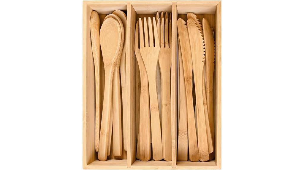 eco friendly bamboo cutlery set