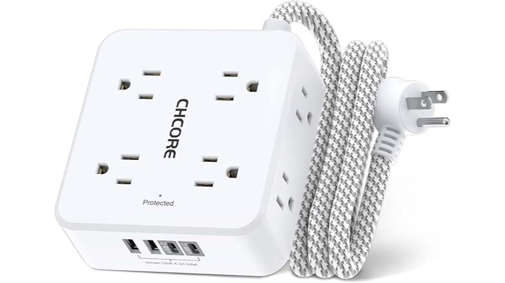 eight outlets four usbs