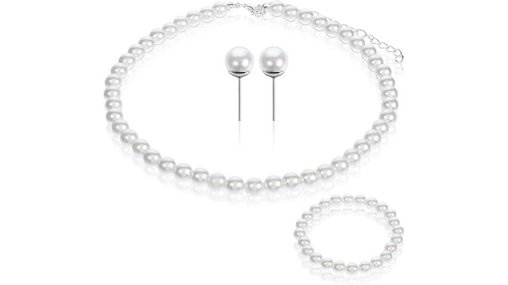 elegant pearl jewelry set