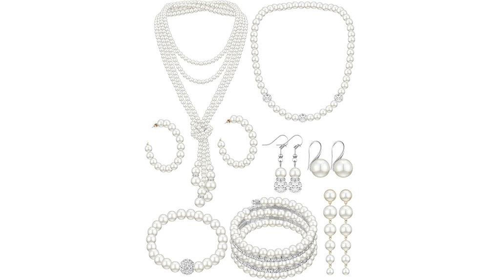 elegant pearl jewelry set