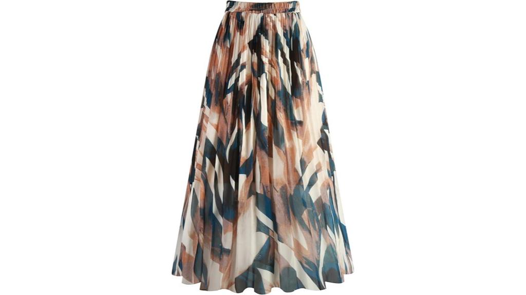 elegant pleated chiffon skirt
