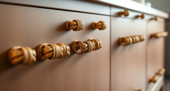 elegant rattan cabinet pulls