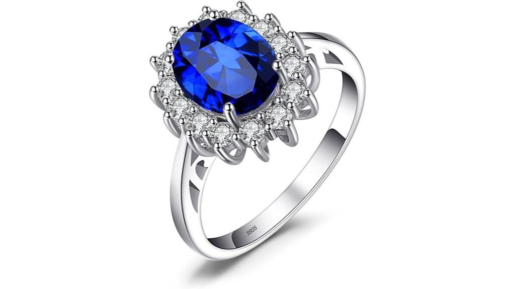 elegant sapphire halo ring