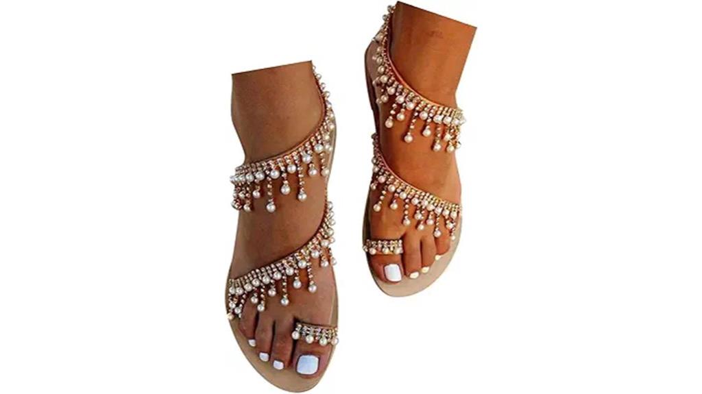 elegant summer rhinestone sandals