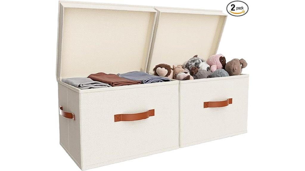 fabric storage bins with lids