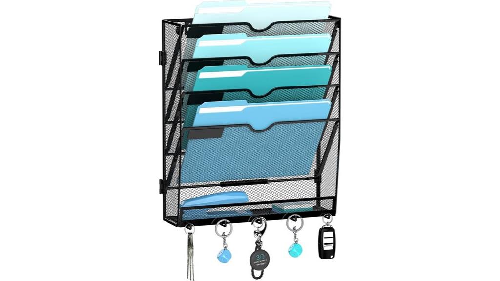 five hook five tier wall organizer