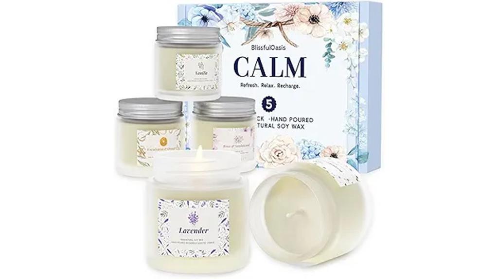 five scented candle pack