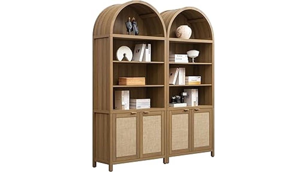 five tier arch bookcase