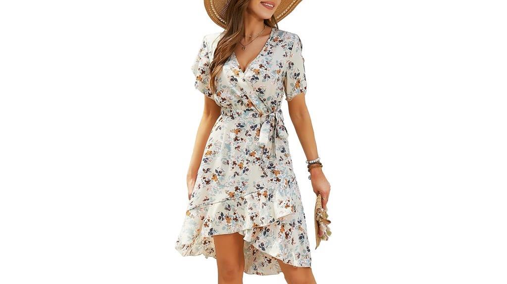 floral boho v neck dress