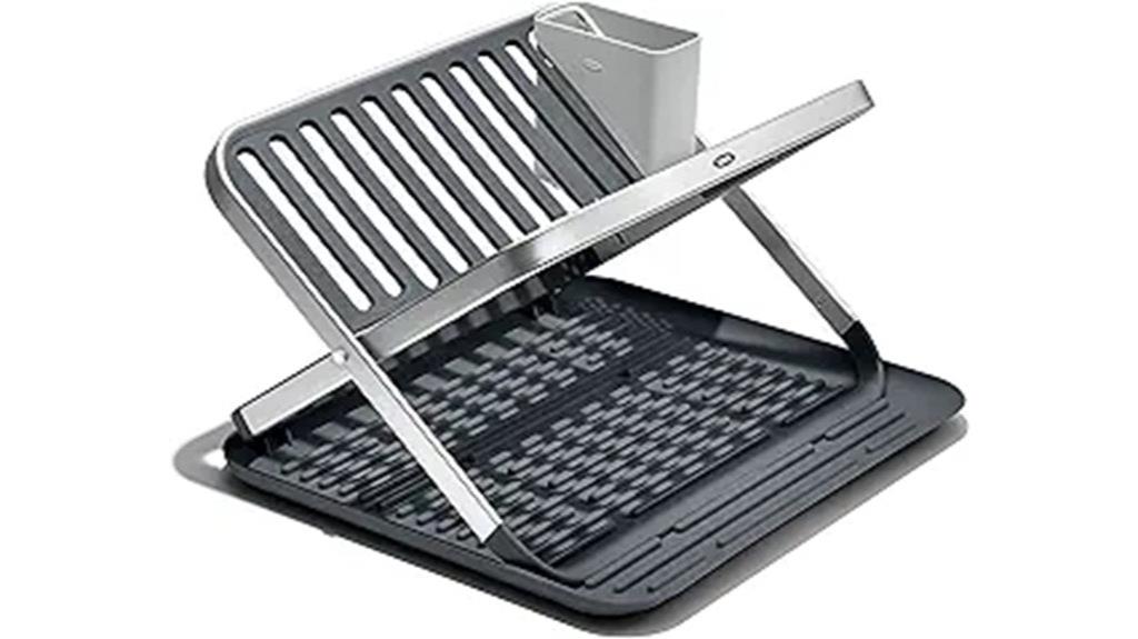 foldable aluminum dish rack