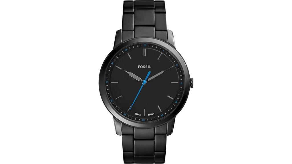 fossil minimalist leather watch