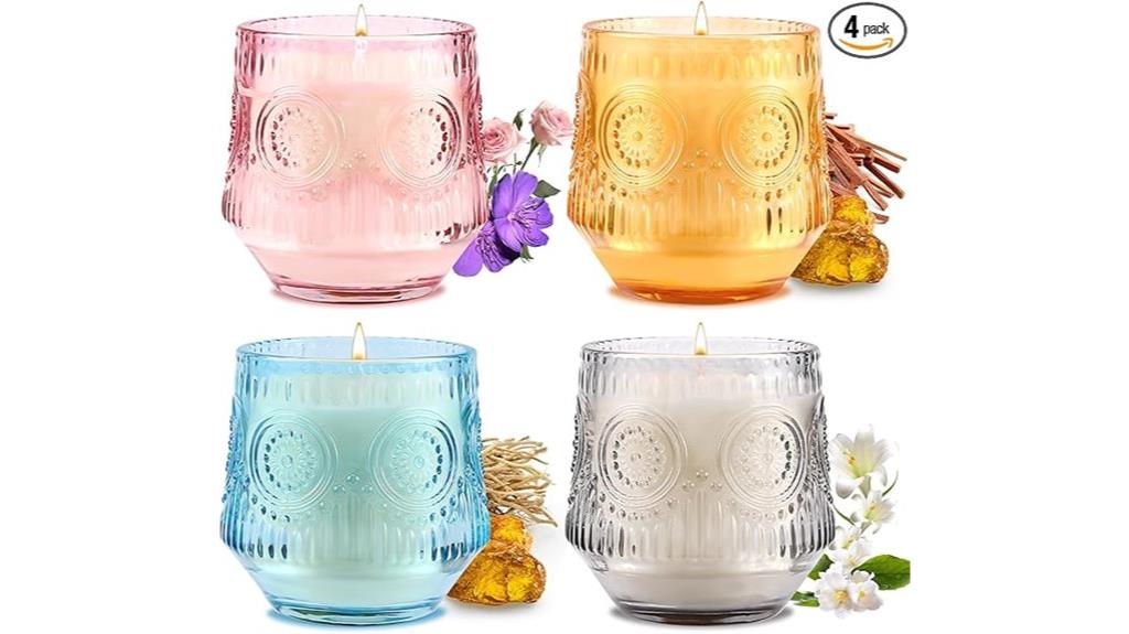 four pack candle gift set