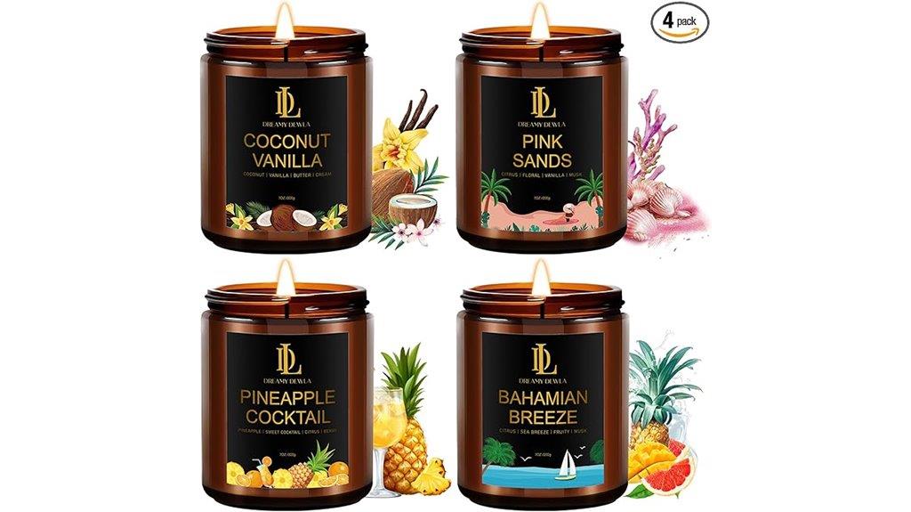 four pack soy candles