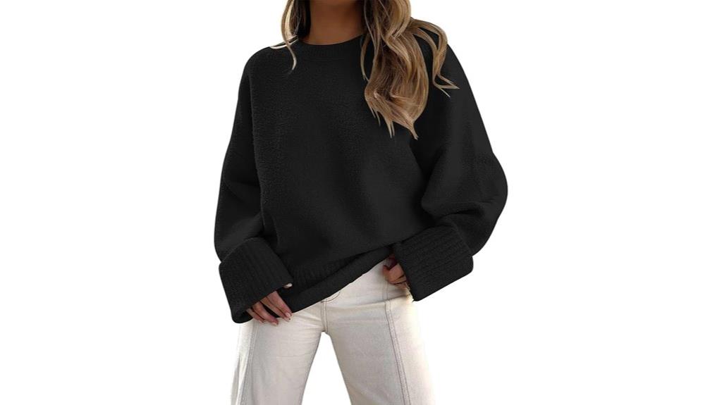 fuzzy oversized warm sweater