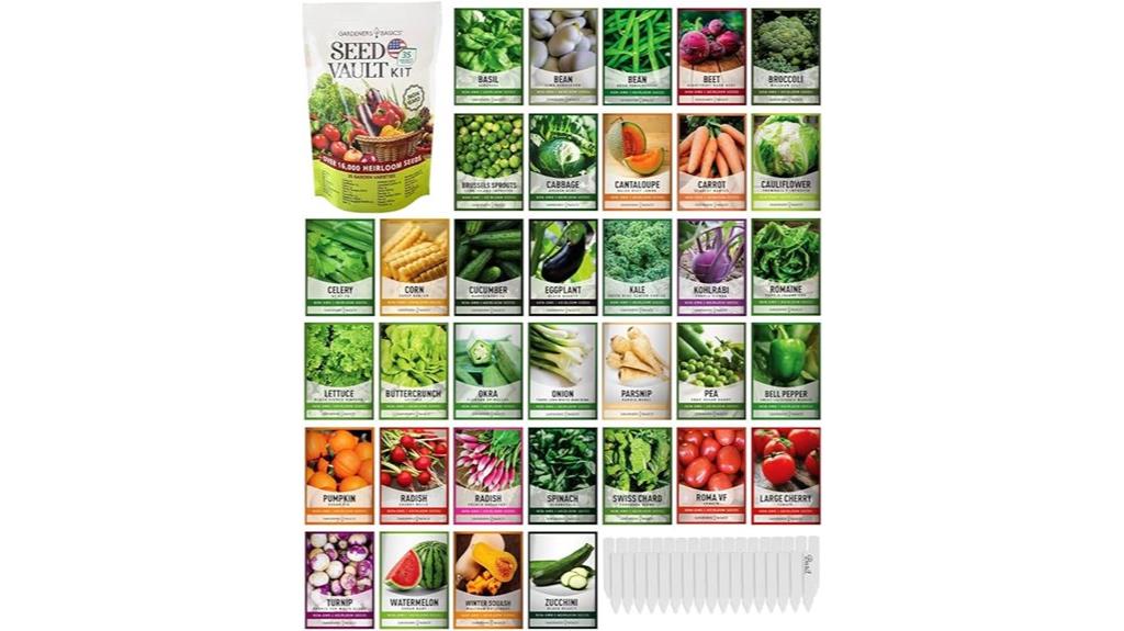 gardeners essential vegetable seed kit