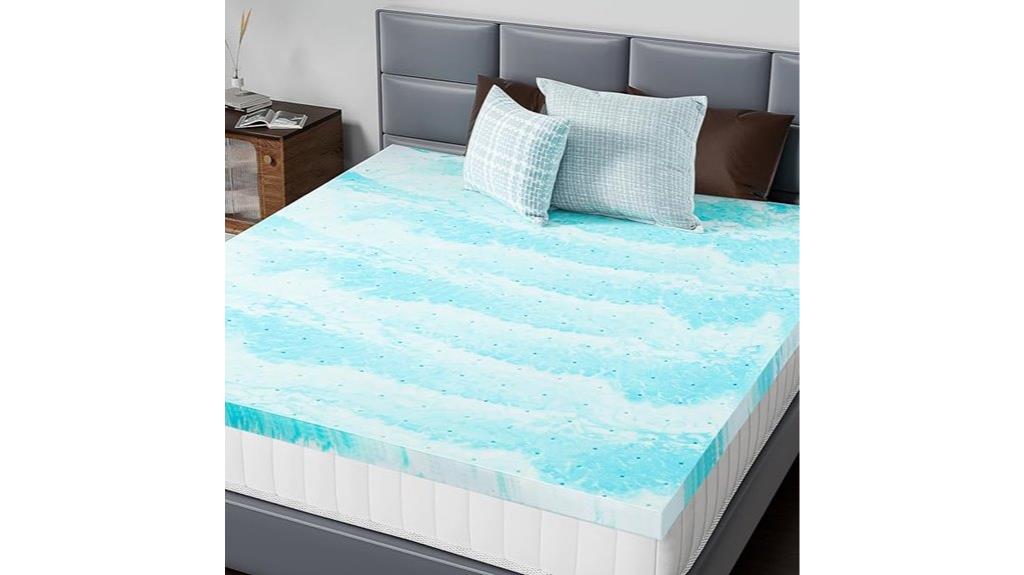 gel infused memory foam topper