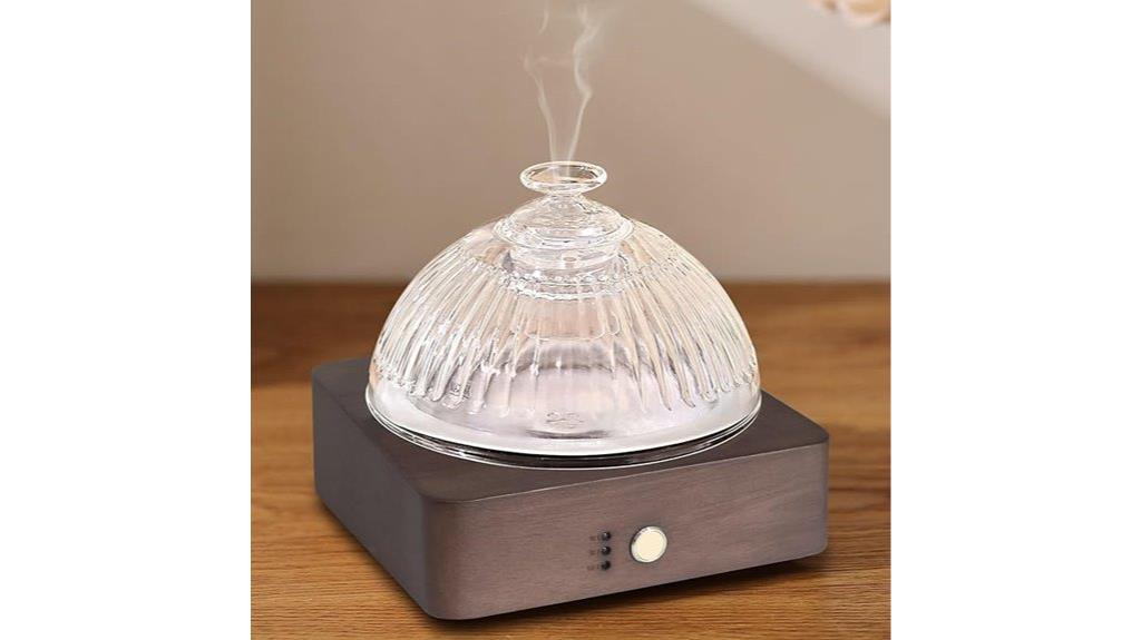 glass reservoir diffuser with wood