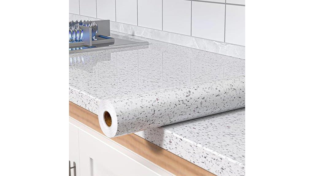 glossy marble countertop wrap