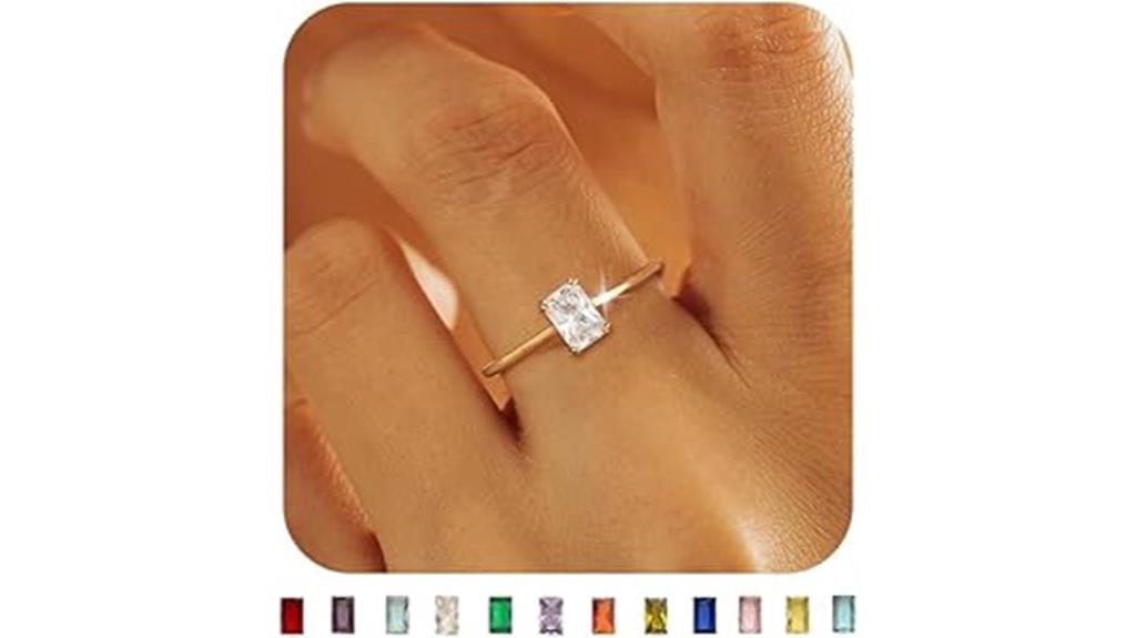 gold birthstone rings