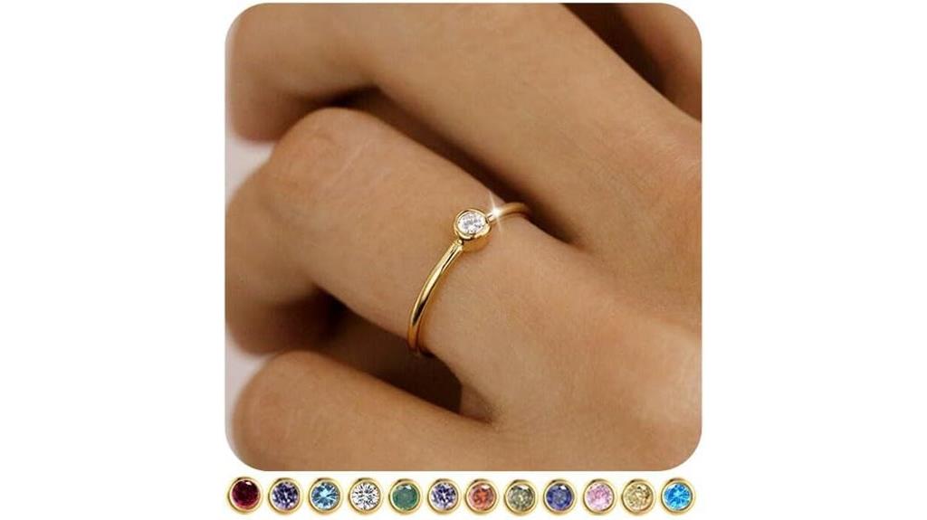 gold plated birthstone jewelry