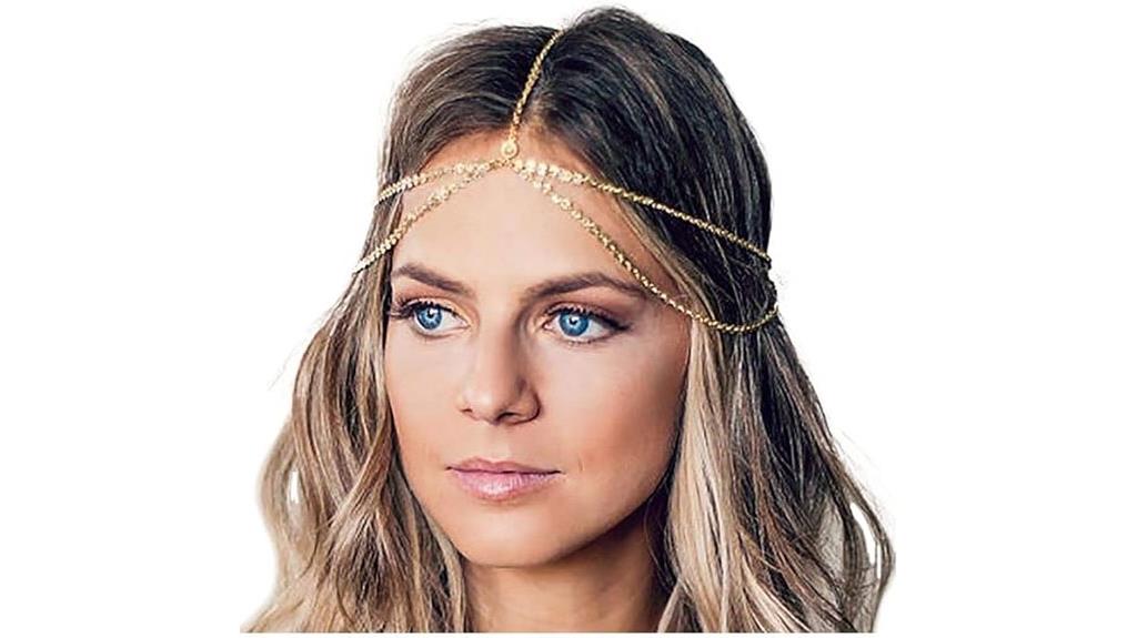 gold sequin head chain