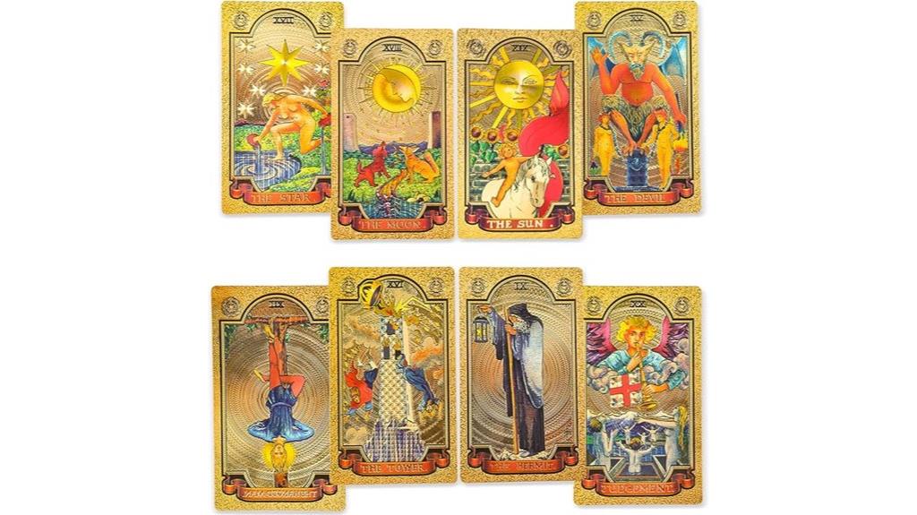 gold tarot card set