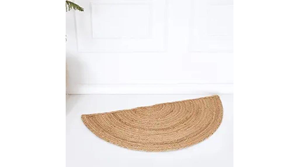 half round jute doormat