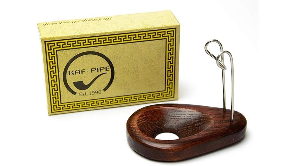 handmade wooden pipe rack