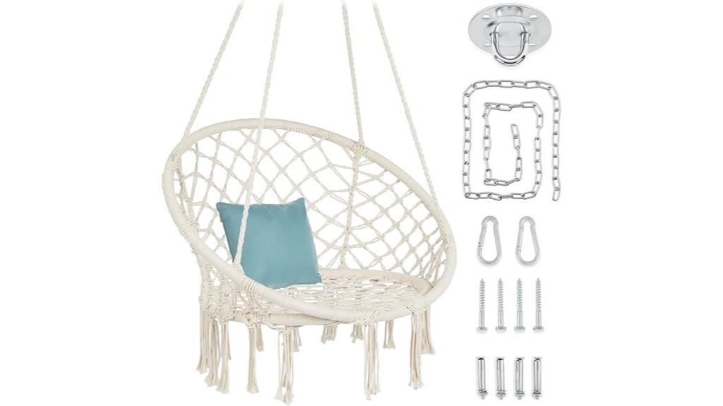 handwoven cotton hammock swing