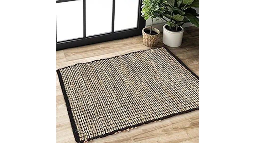 handwoven jute cotton rug