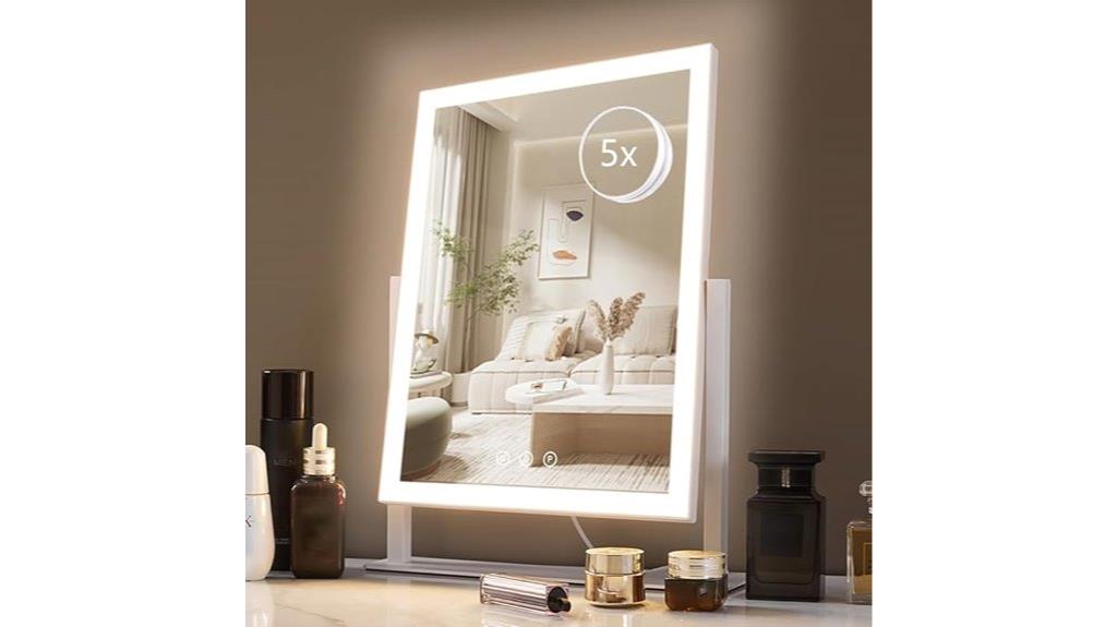 illuminated magnifying makeup mirror