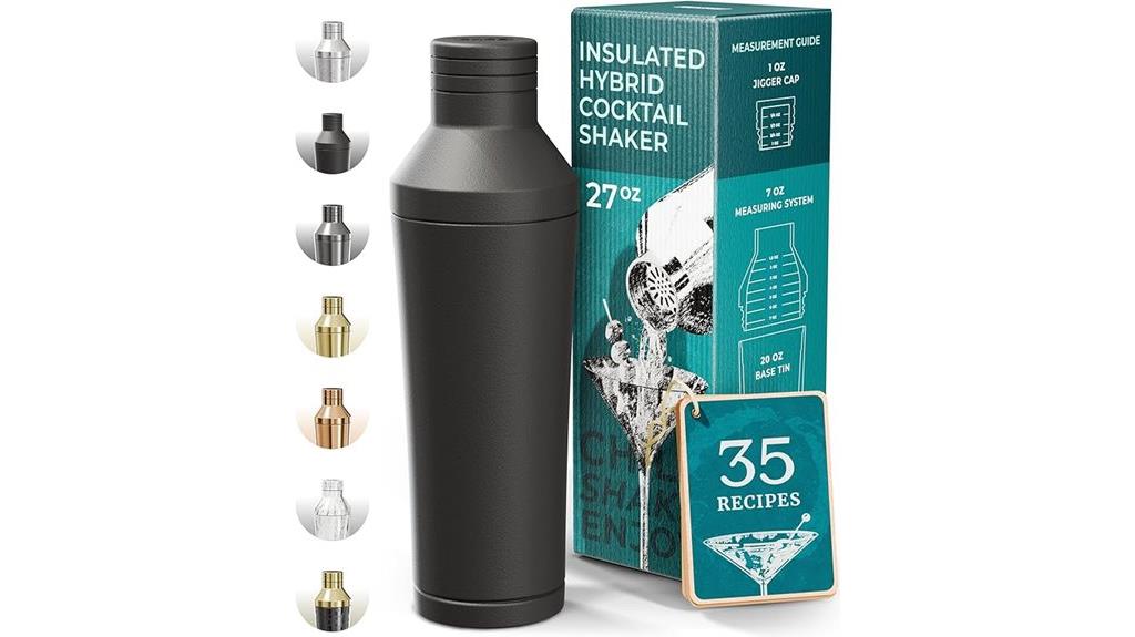 insulated shaker with built in measurements