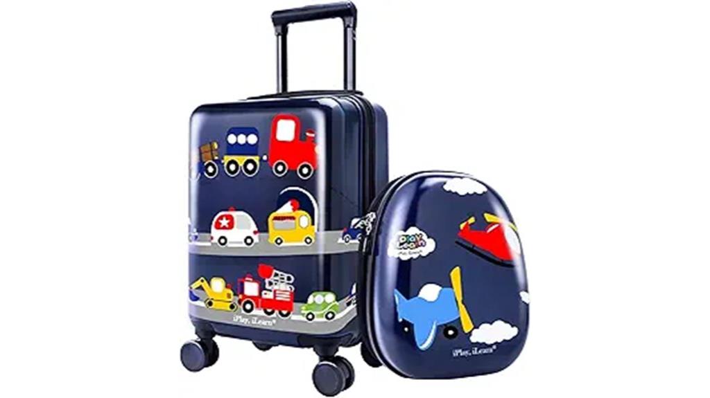kids luggage with backpack